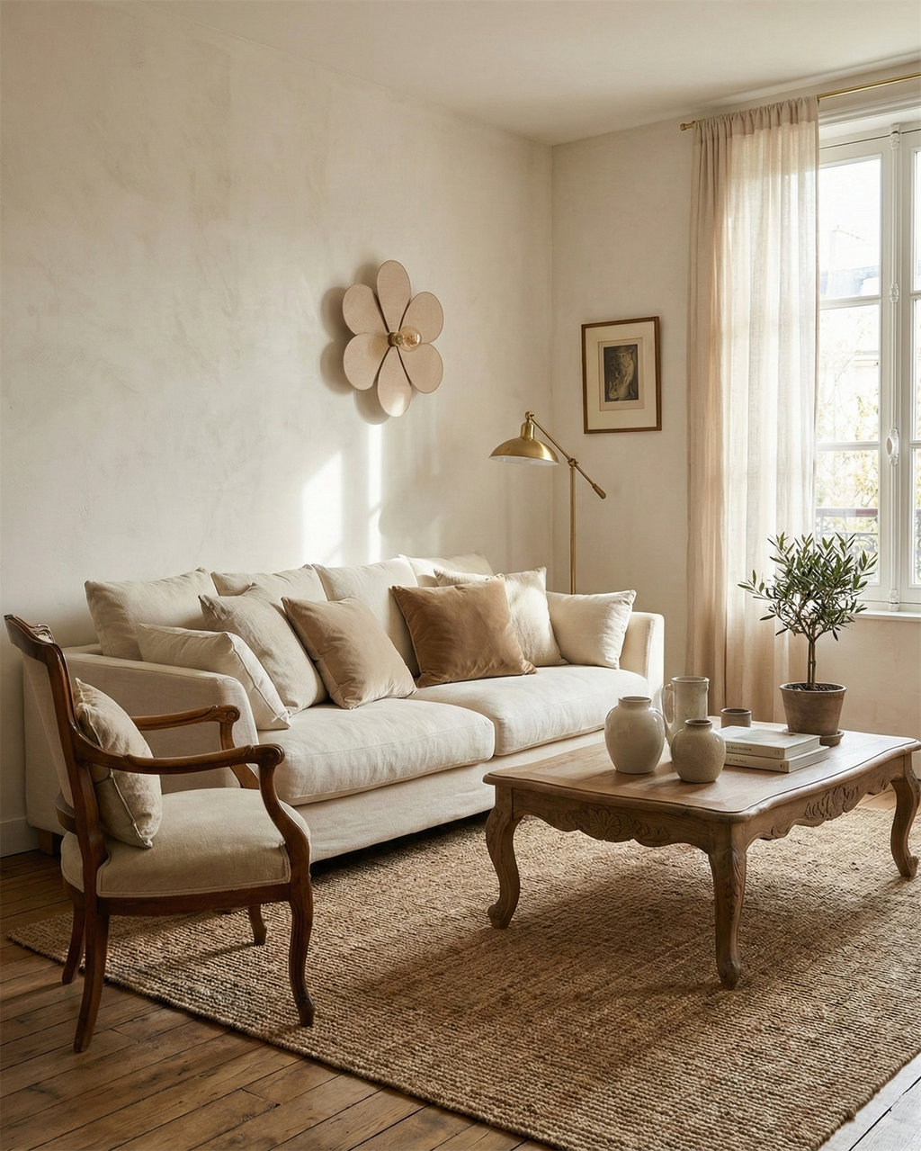 Linen Blossom Wall Lamp