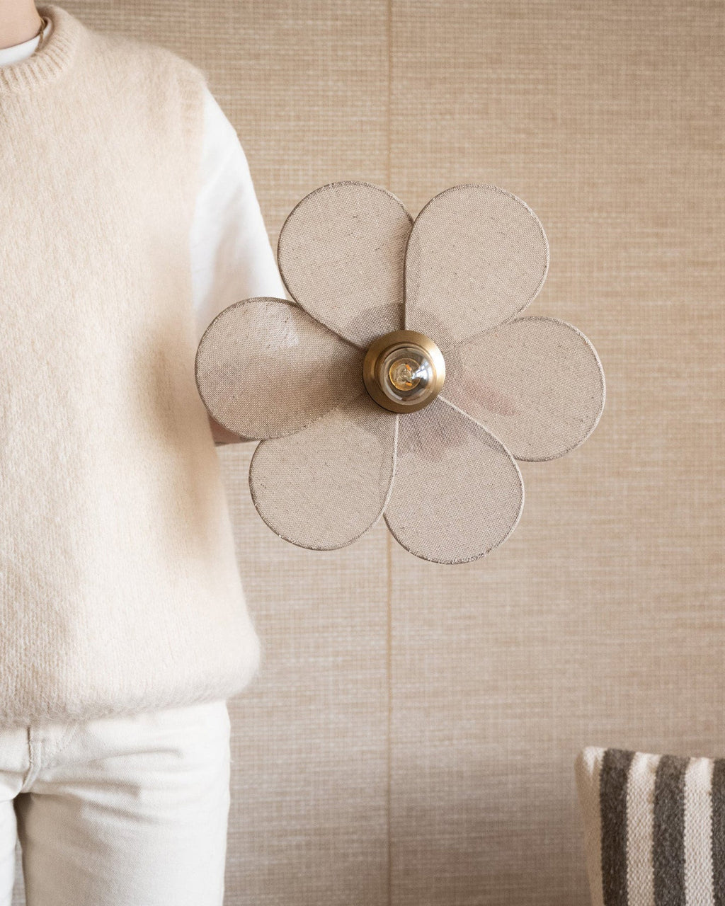 Linen Blossom Wall Lamp