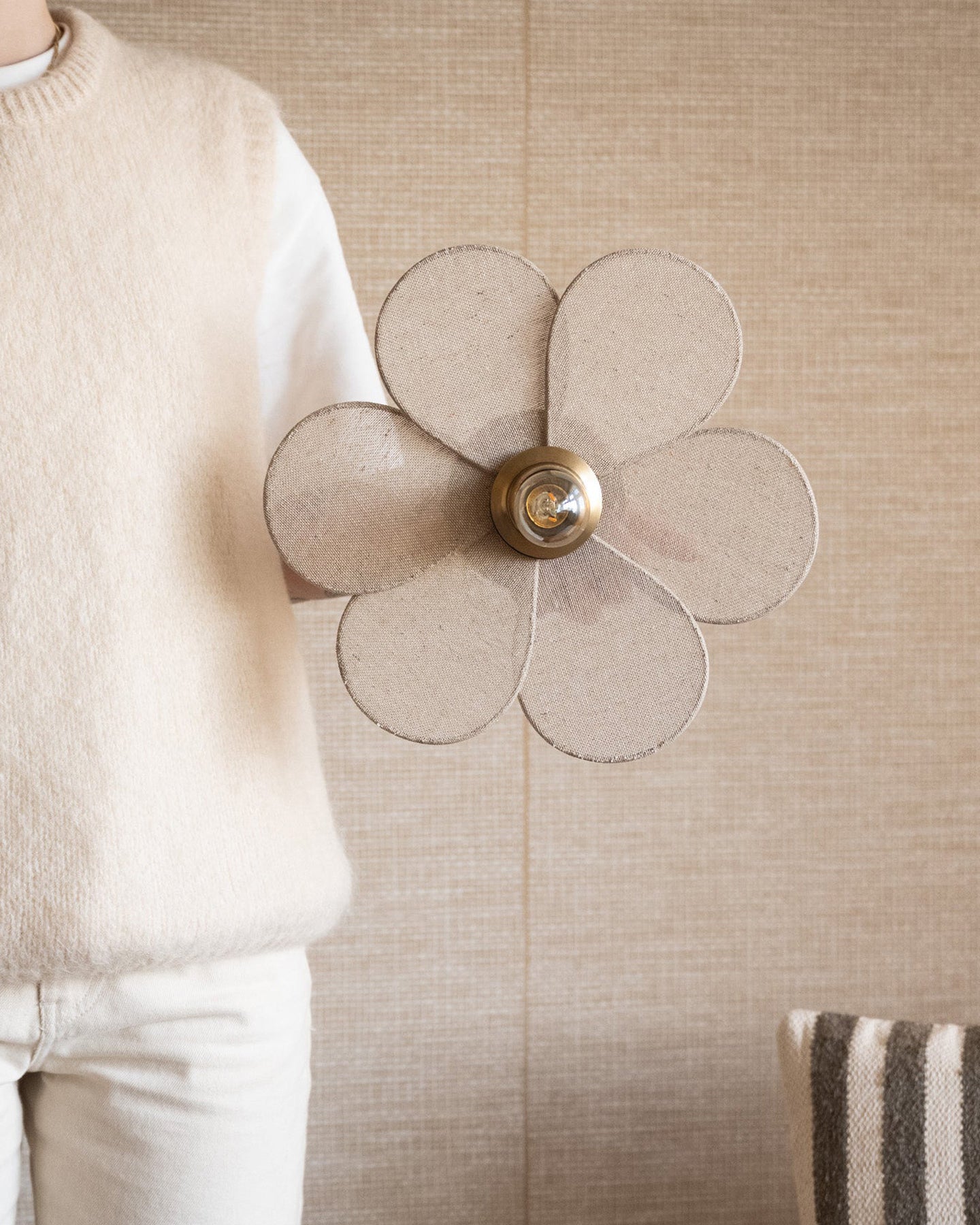 Linen Blossom Wall Lamp
