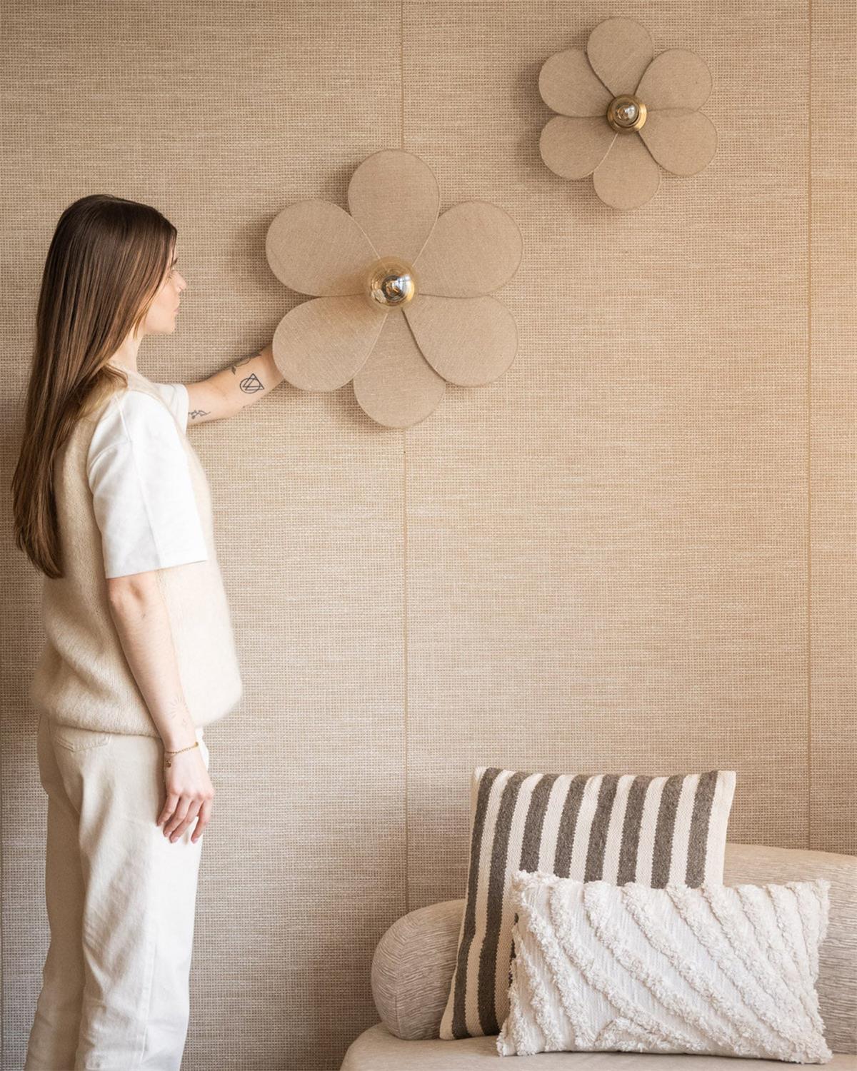 Linen Blossom Wall Lamp