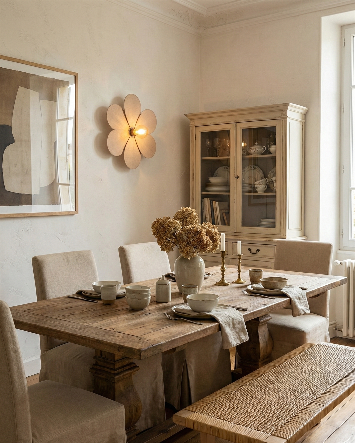 Linen Blossom Wall Lamp