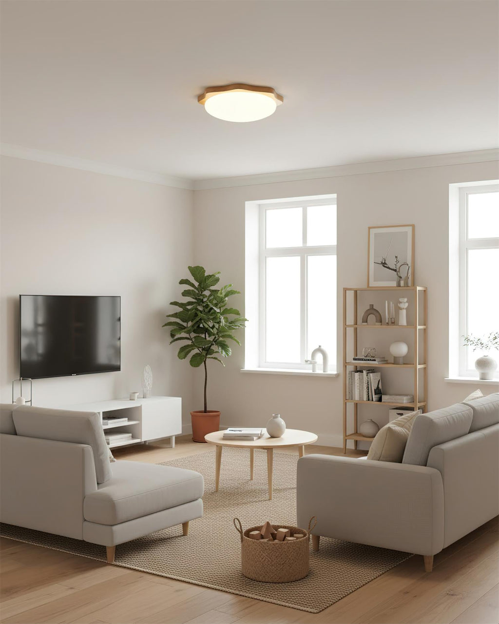 Maple Wood Ceiling Lamp