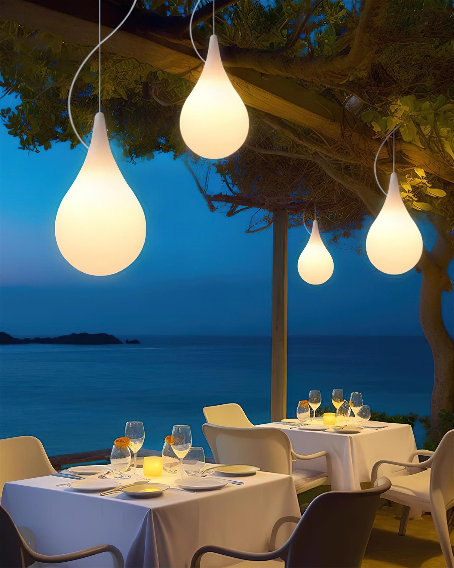 Milk Drop Outdoor Pendant Lamp