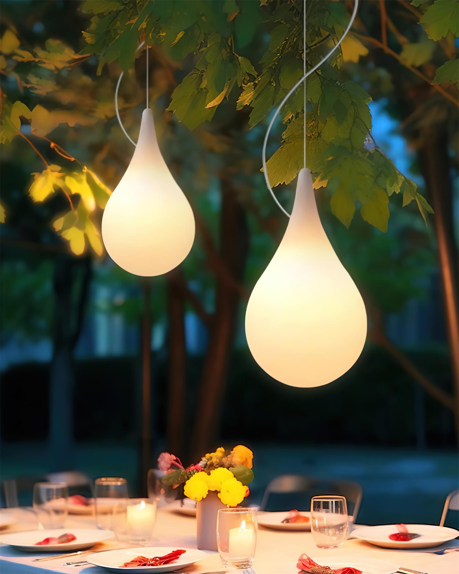 Milk Drop Outdoor Pendant Lamp