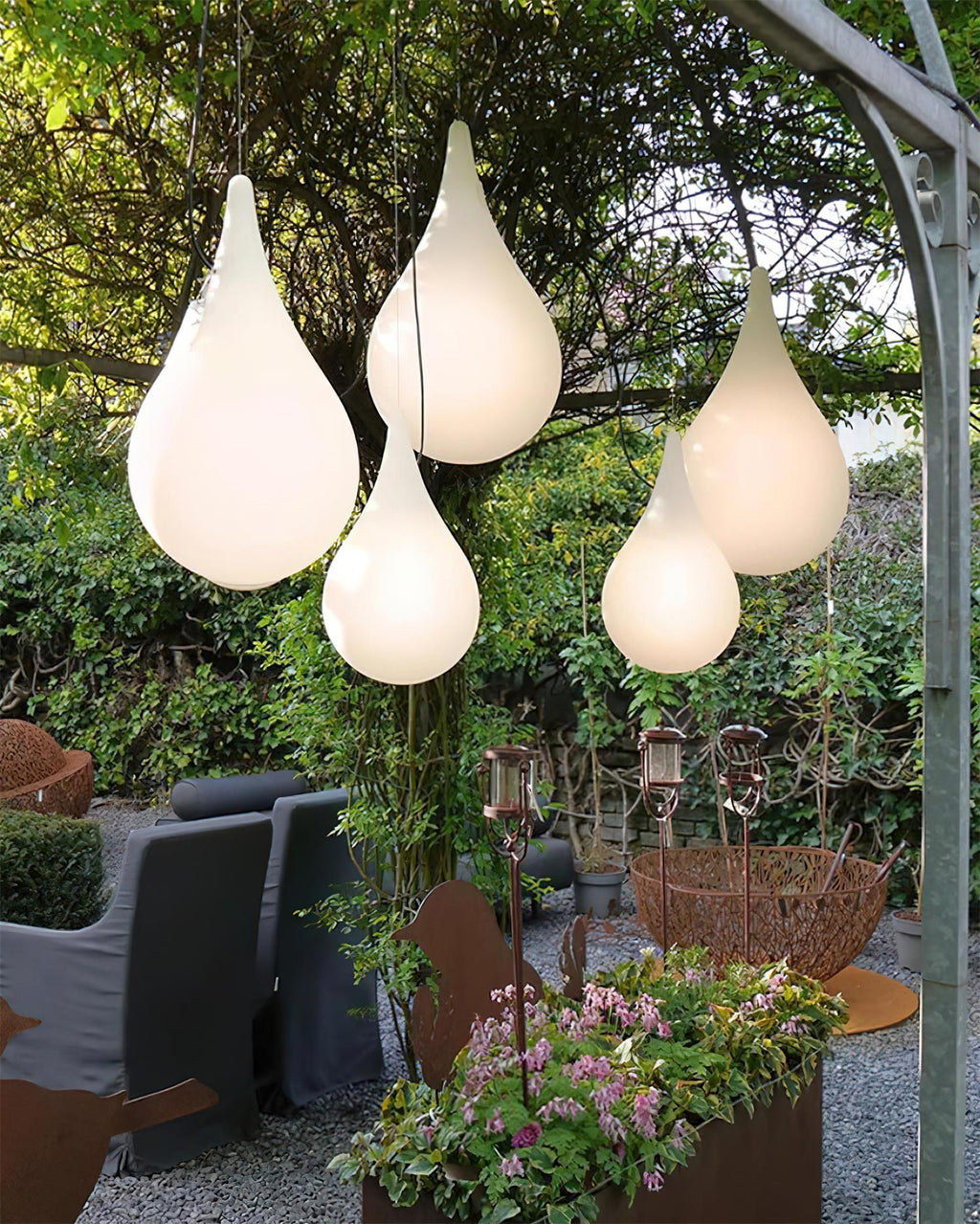 Milk Drop Outdoor Pendant Lamp