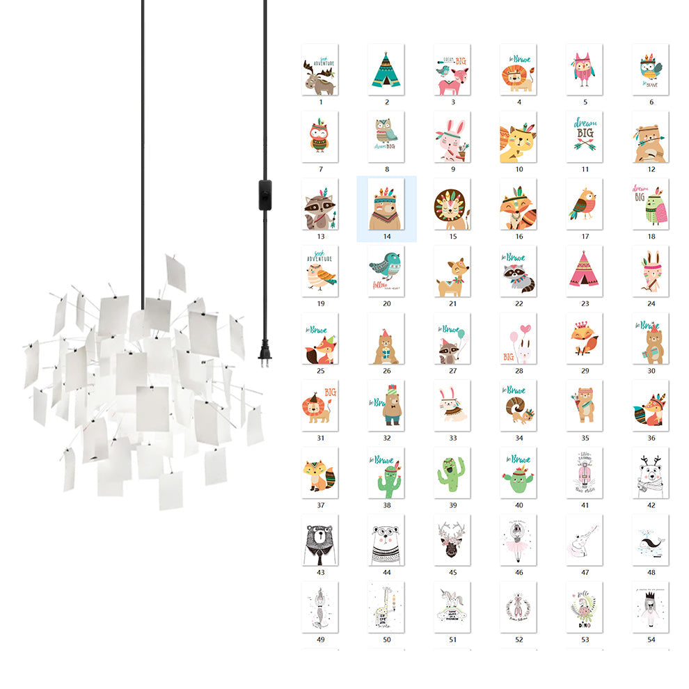 Mina Paper Plug In Chandelier