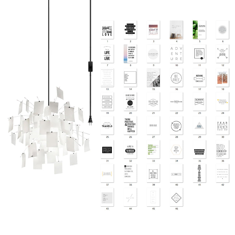 Mina Paper Plug In Chandelier