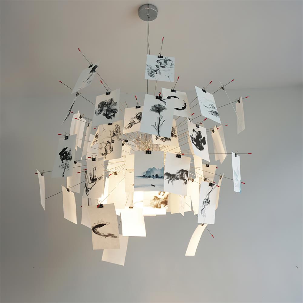 Mina Paper Plug In Chandelier