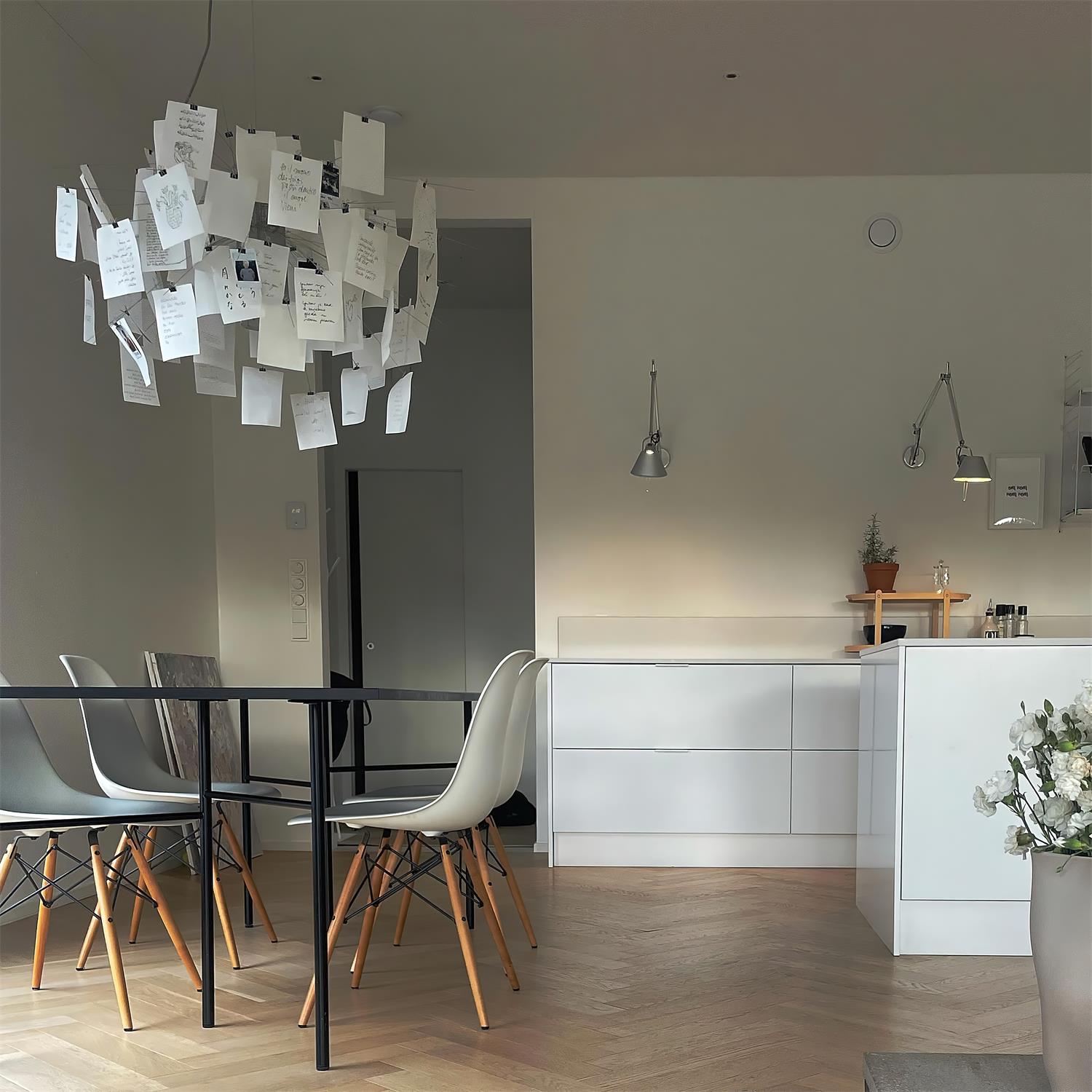 Mina Paper Plug In Chandelier