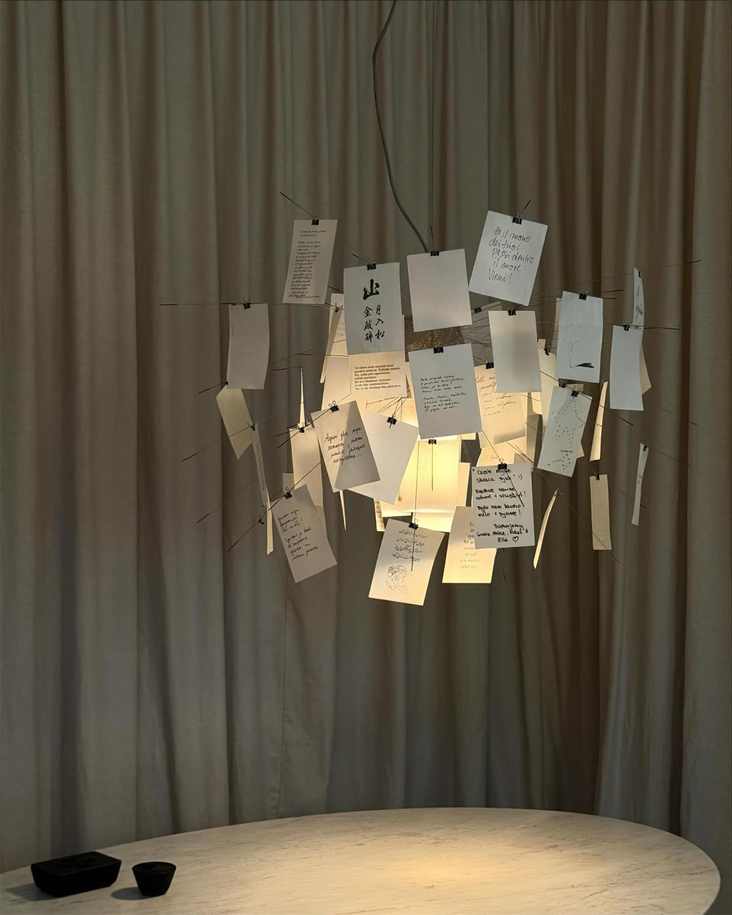 Mina Paper Plug In Chandelier