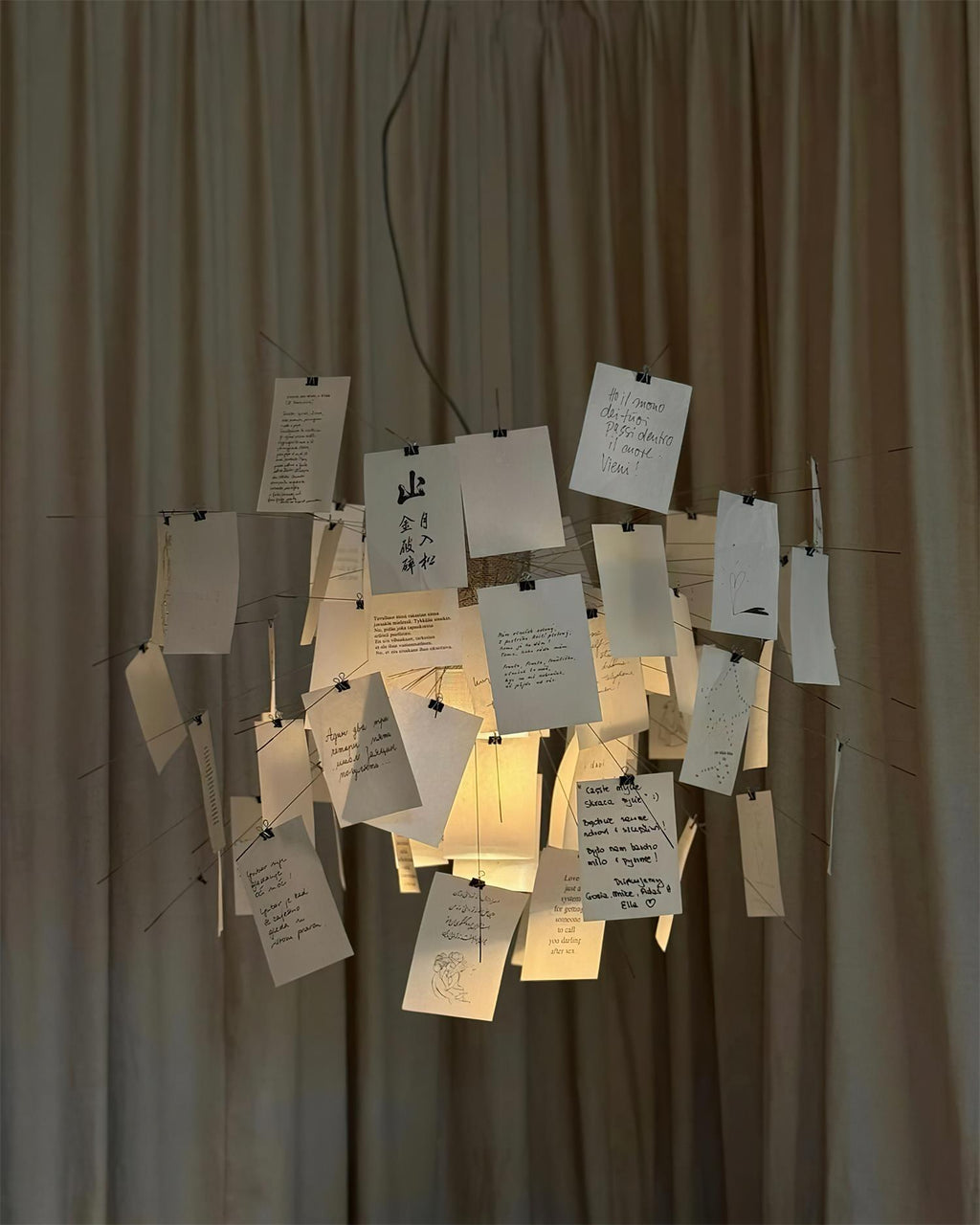 Mina Paper Plug In Chandelier