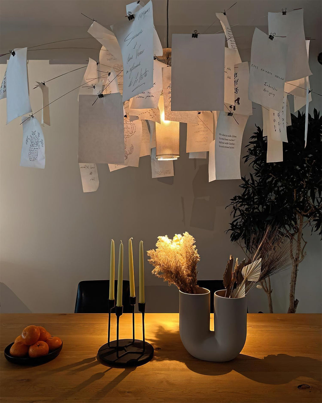 Mina Paper Plug In Chandelier