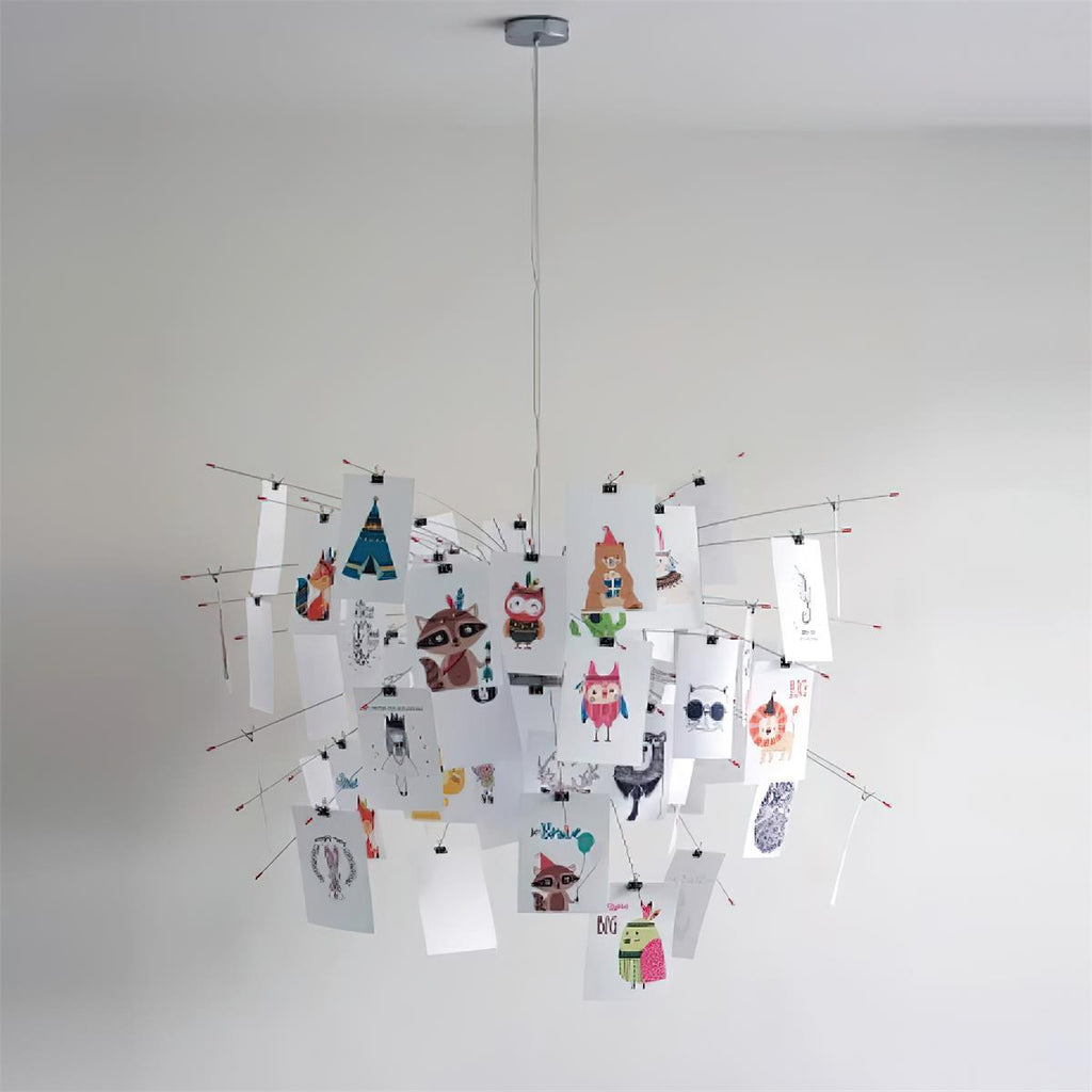 Mina Paper Plug In Chandelier