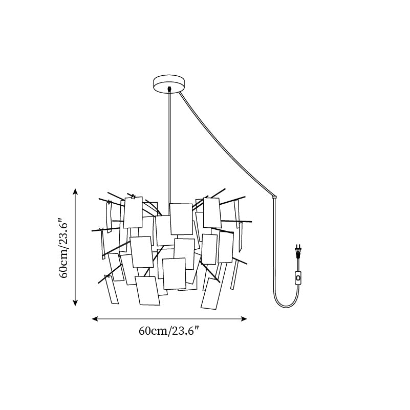 Mina Paper Plug In Chandelier