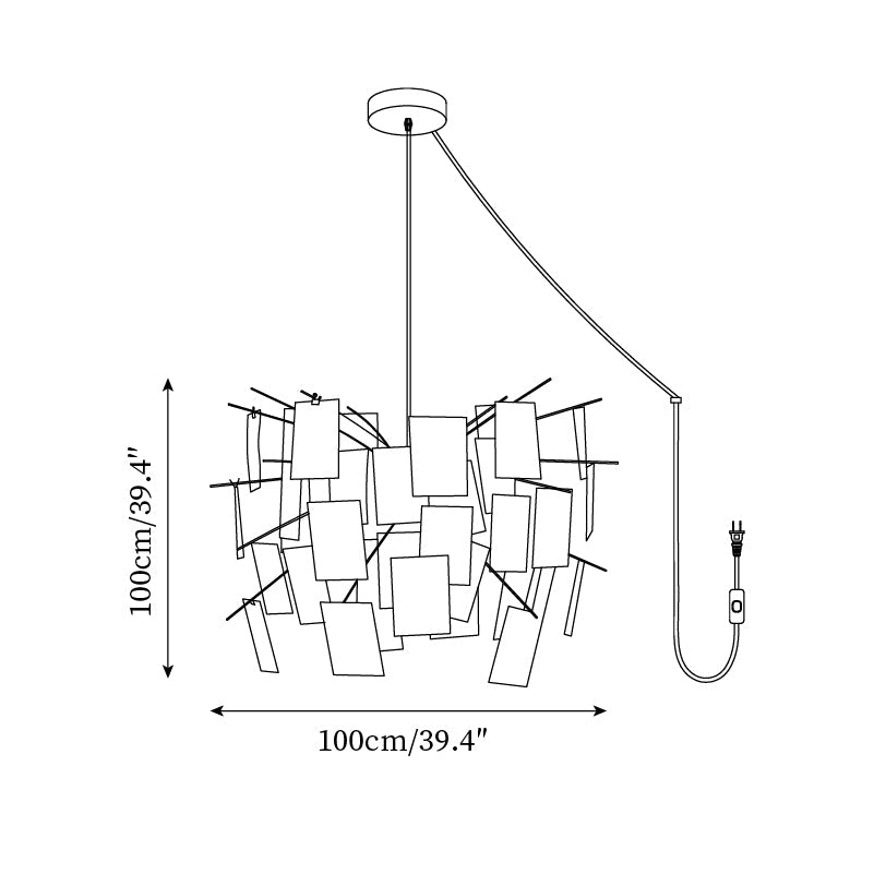 Mina Paper Plug In Chandelier