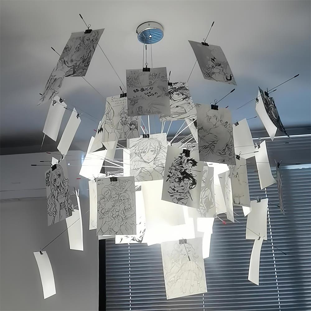 Mina Paper Plug In Chandelier