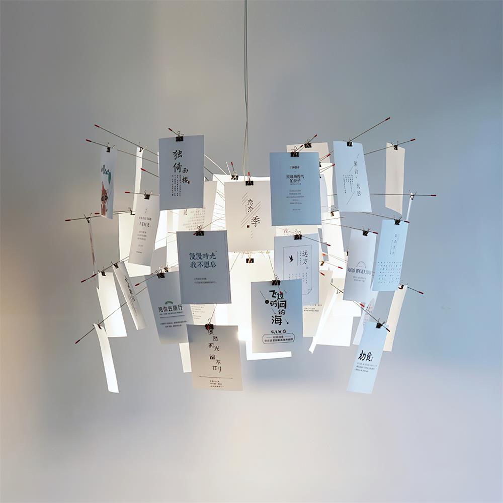 Mina Paper Plug In Chandelier