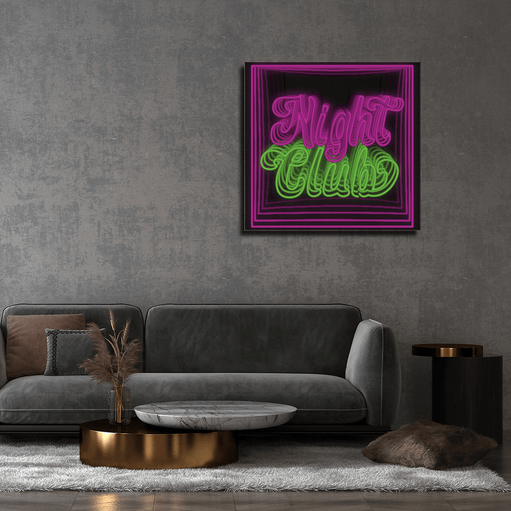 Pink Green Night Club Infinity Neon Sign