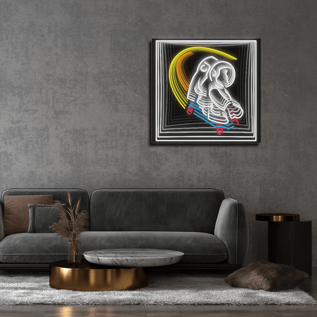 Skateboarding Astronaut Infinity Neon Sign