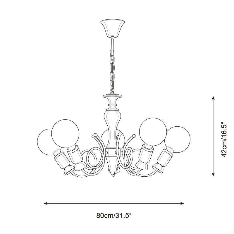 Modernist Cluster Chandelier