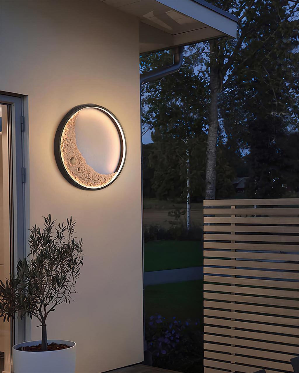 Moon Outdoor Wall Lamp