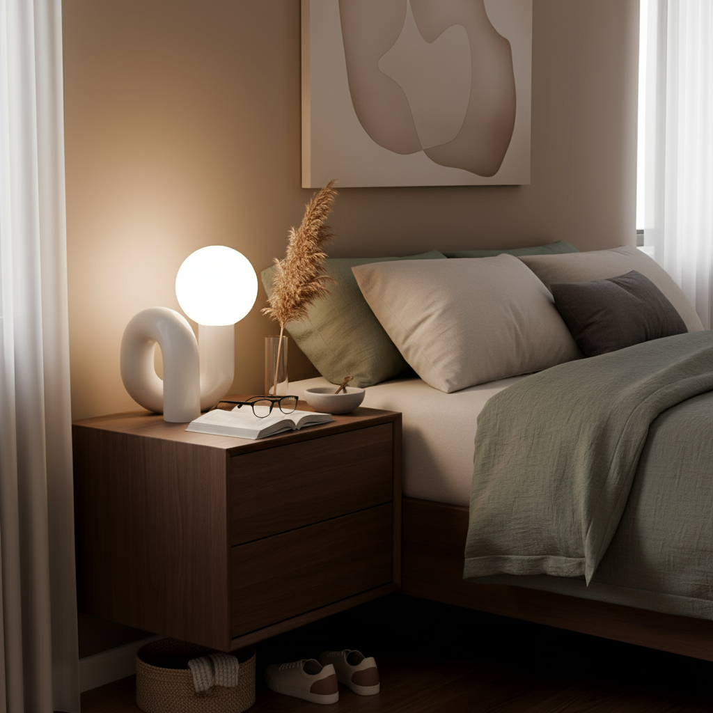 N Shape Glass Table Lamp