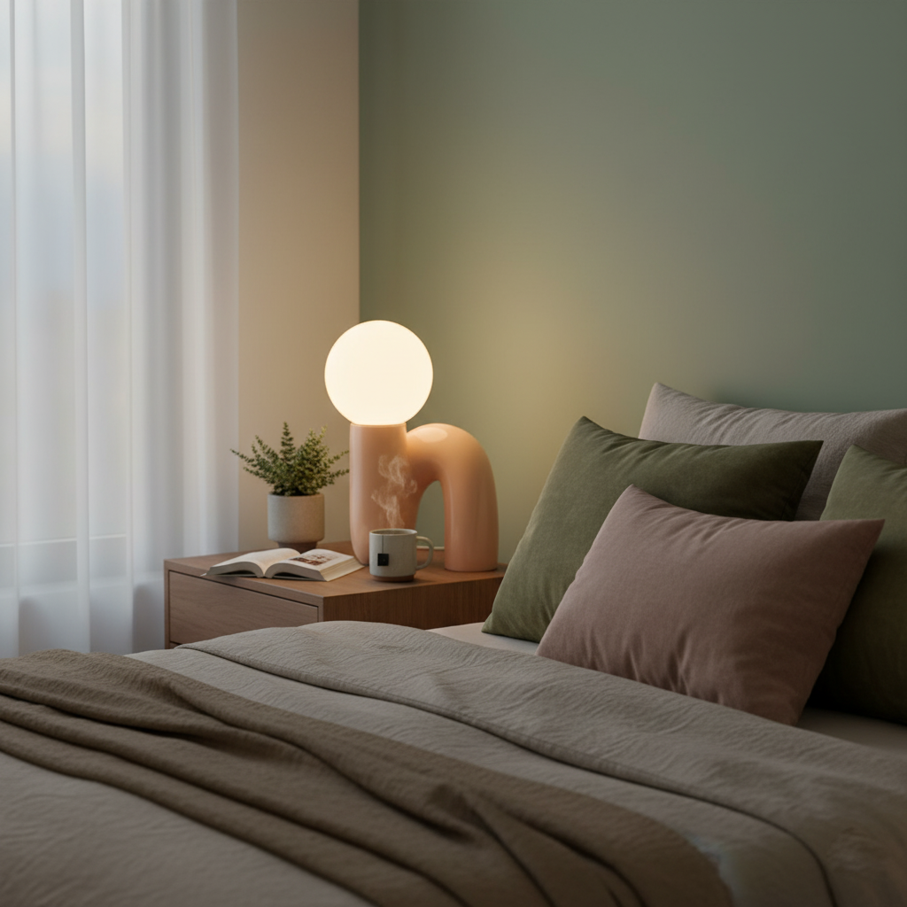 N Shape Glass Table Lamp