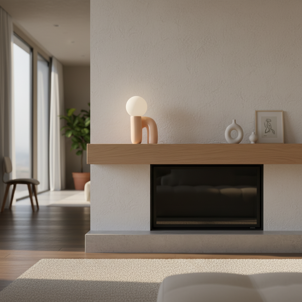 N Shape Glass Table Lamp