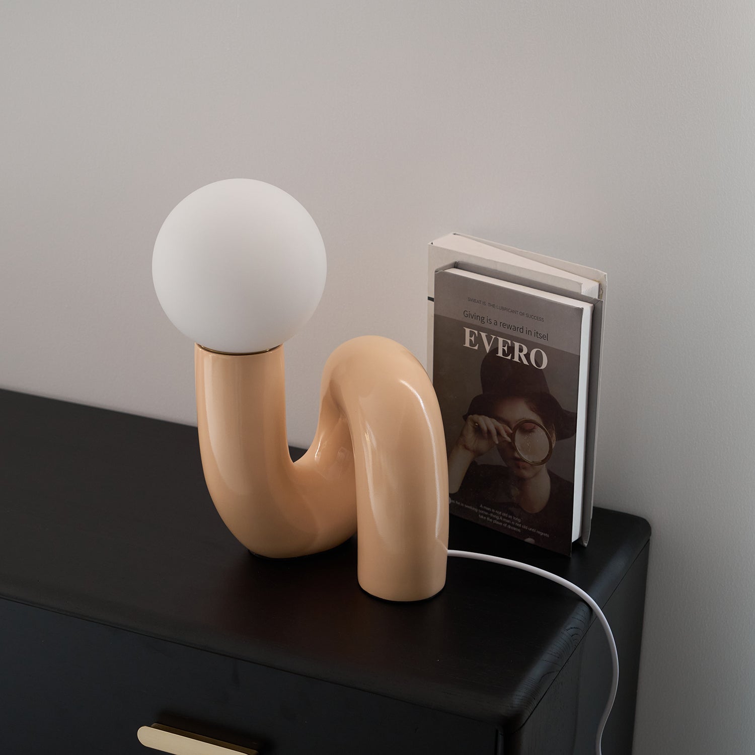 N Shape Glass Table Lamp