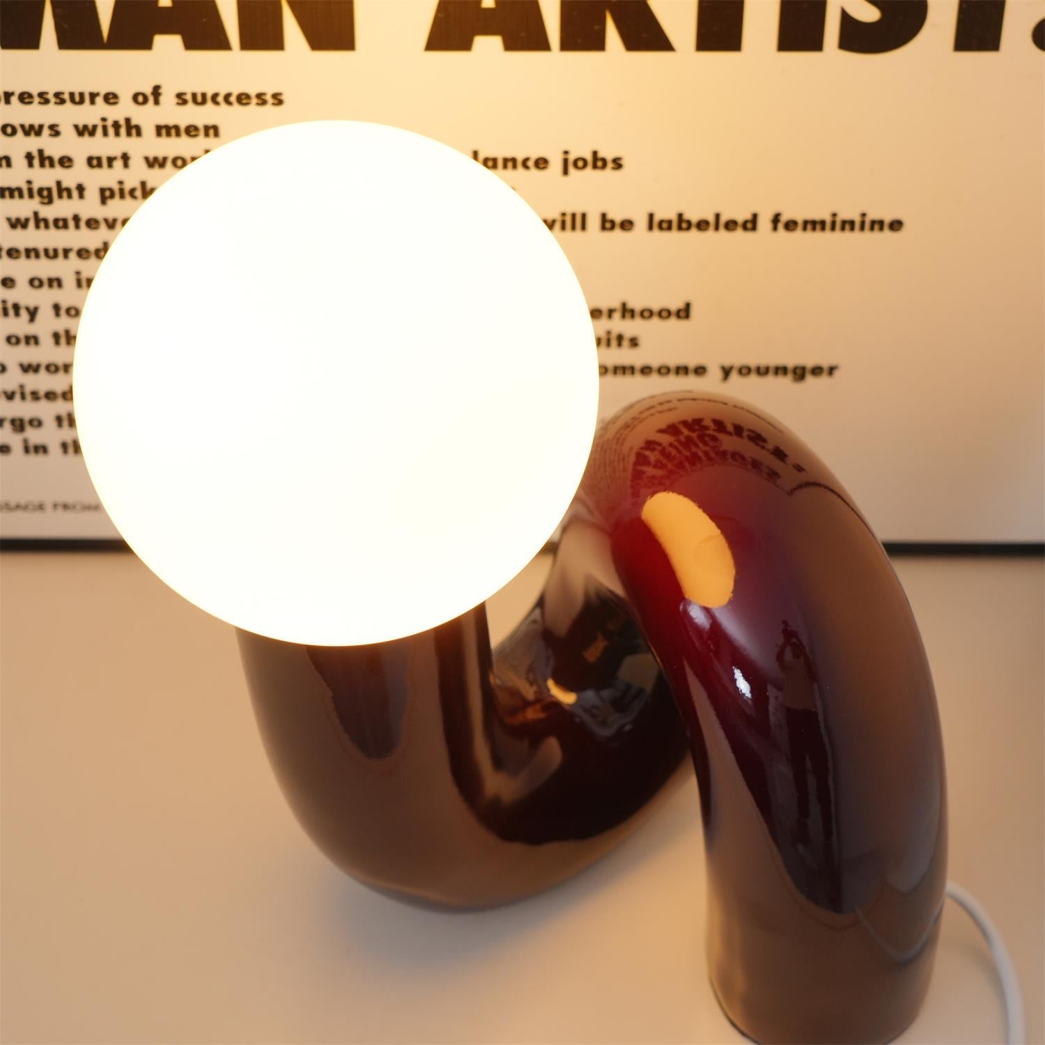 N Shape Glass Table Lamp