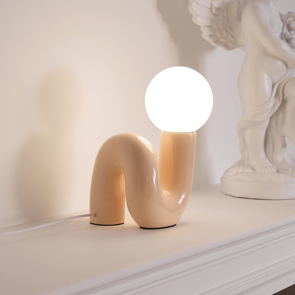 N Shape Glass Table Lamp