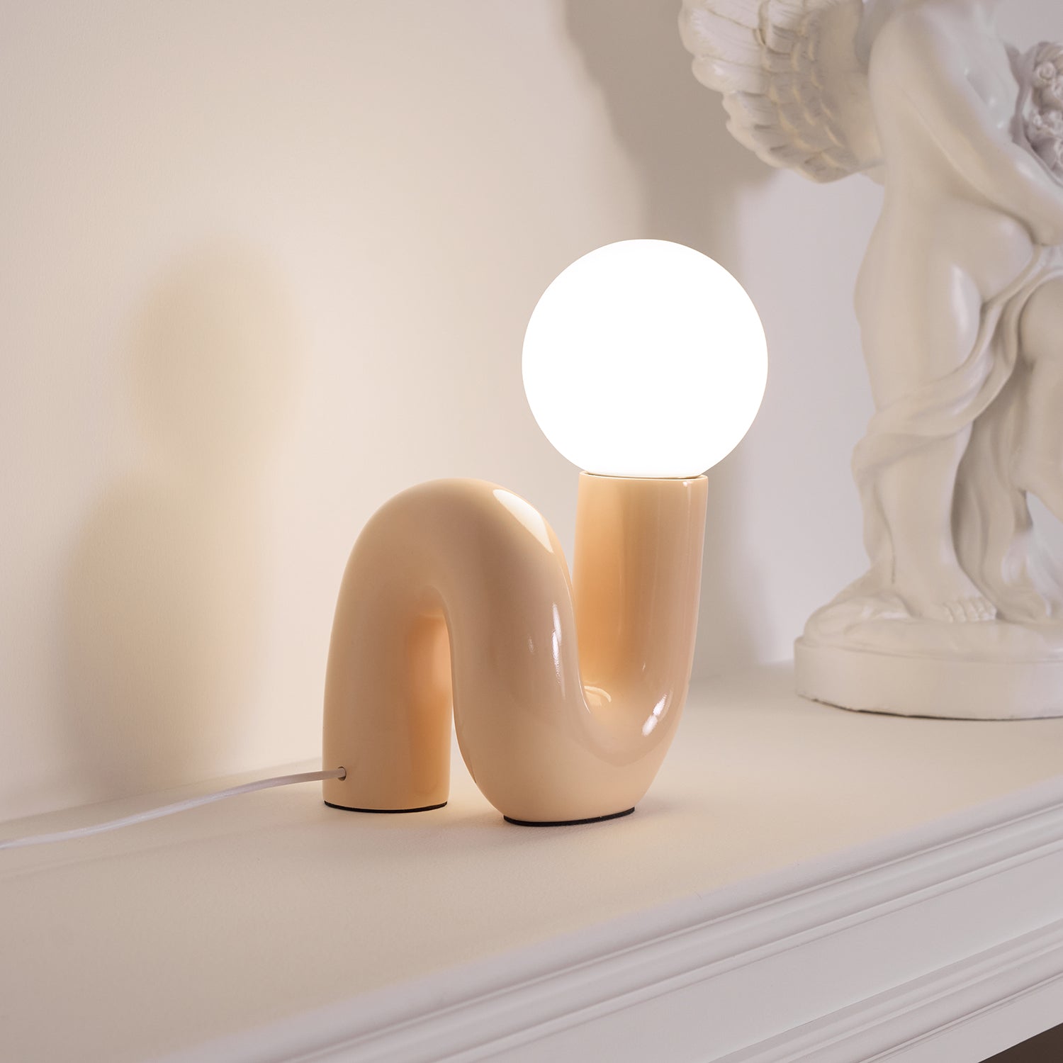 N Shape Glass Table Lamp