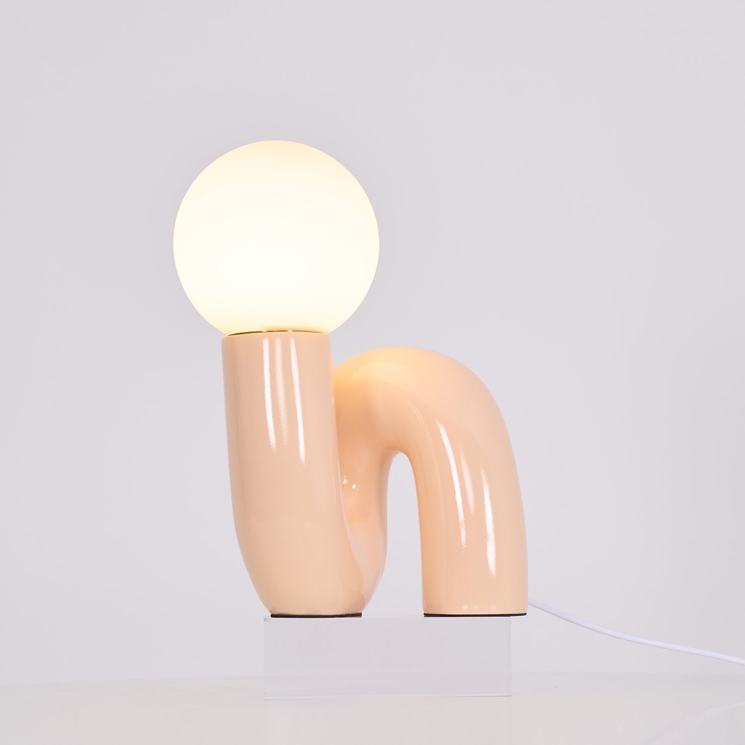 N Shape Glass Table Lamp