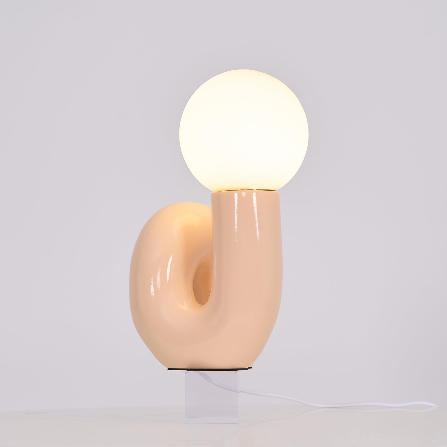 N Shape Glass Table Lamp