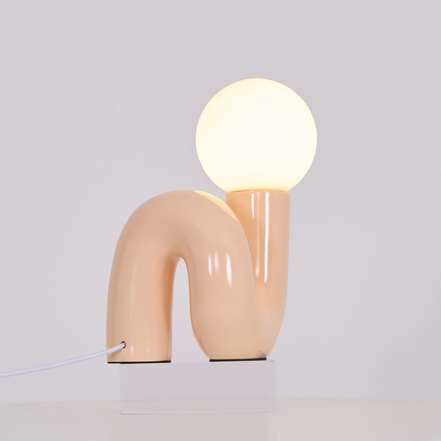 N Shape Glass Table Lamp