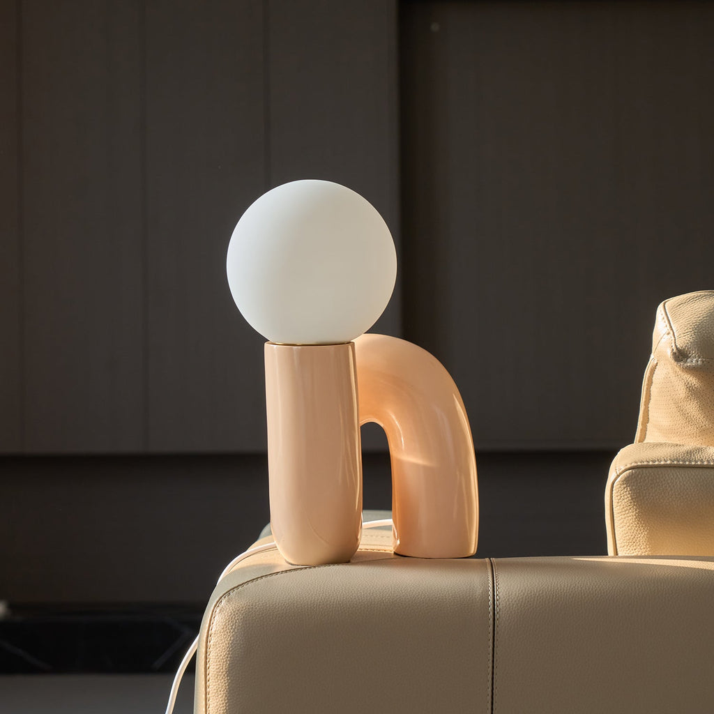 N Shape Glass Table Lamp