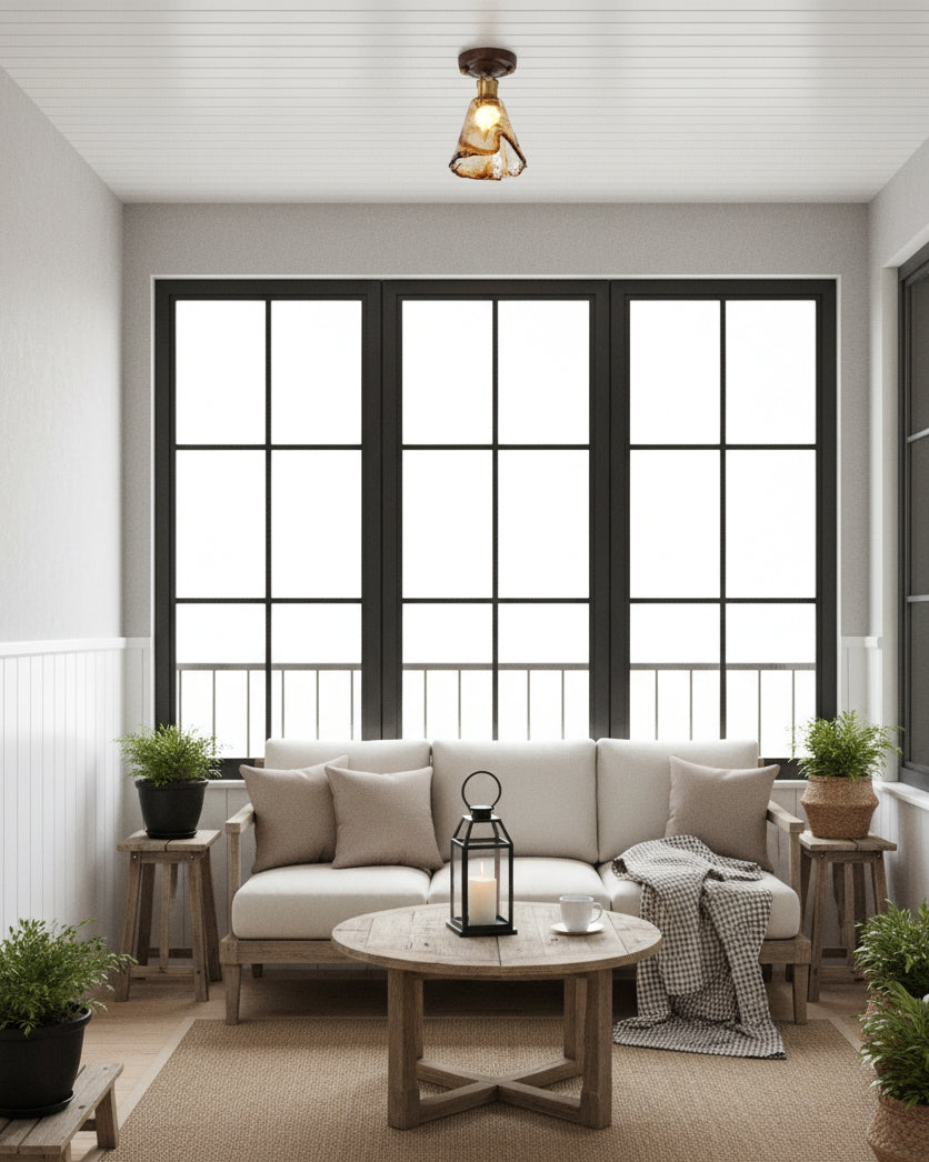 Nalia Amber Ceiling Light
