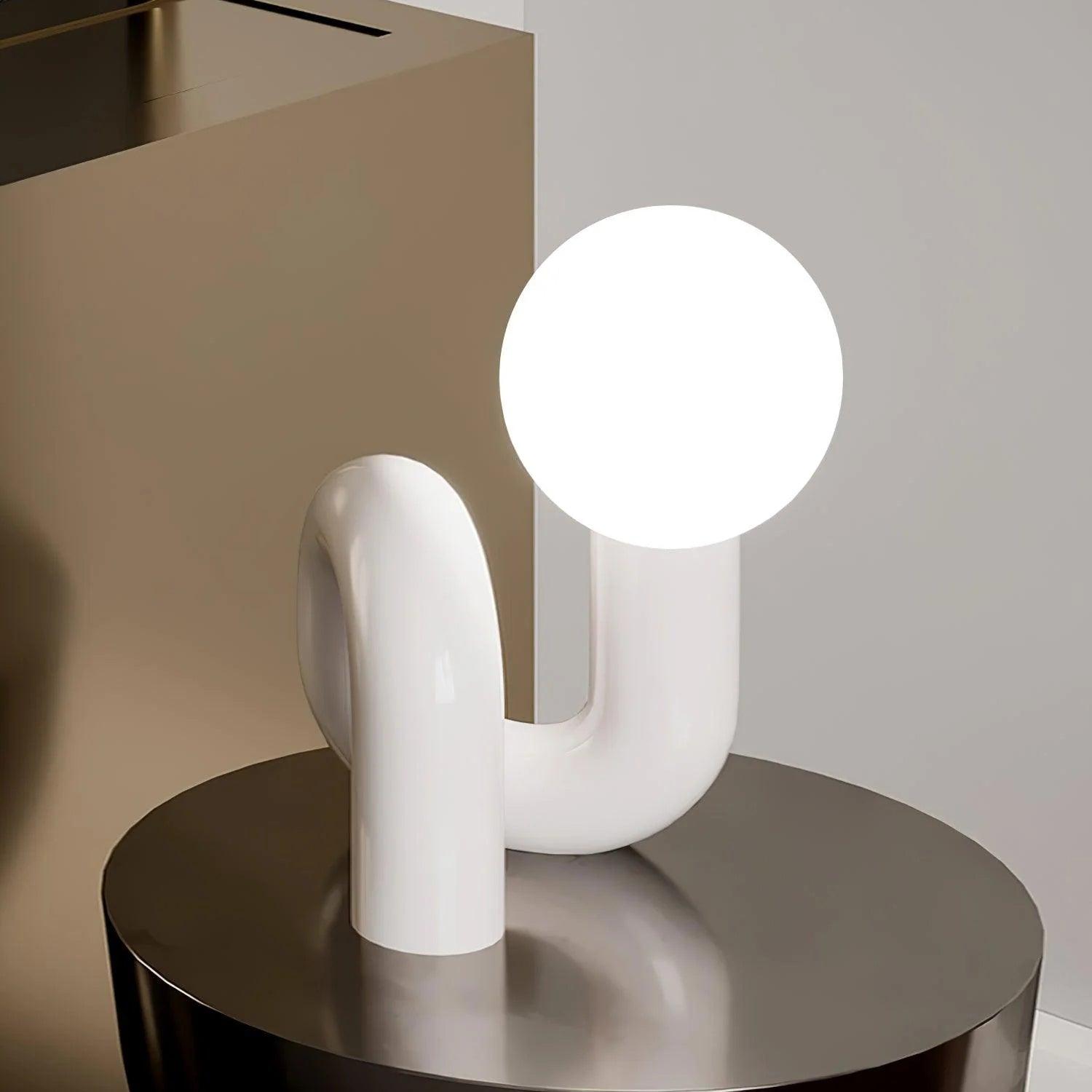 N Shape Glass Table Lamp