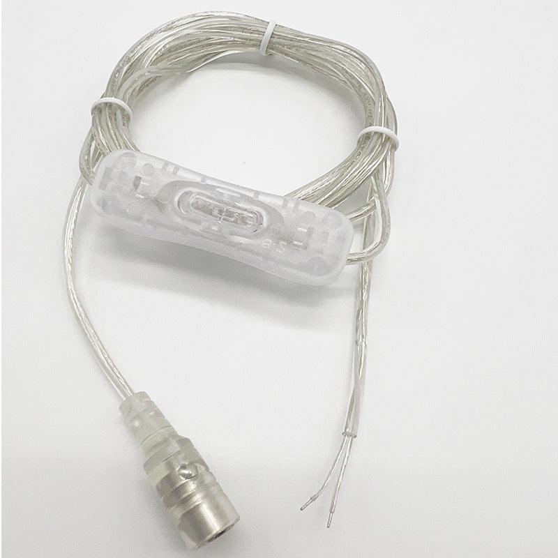 Female DC Connector With Switch 22AWG 2Meter 5.5x2.1mm