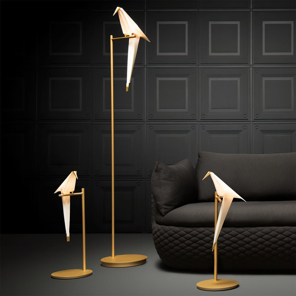 White Paper Crane Table Lamp