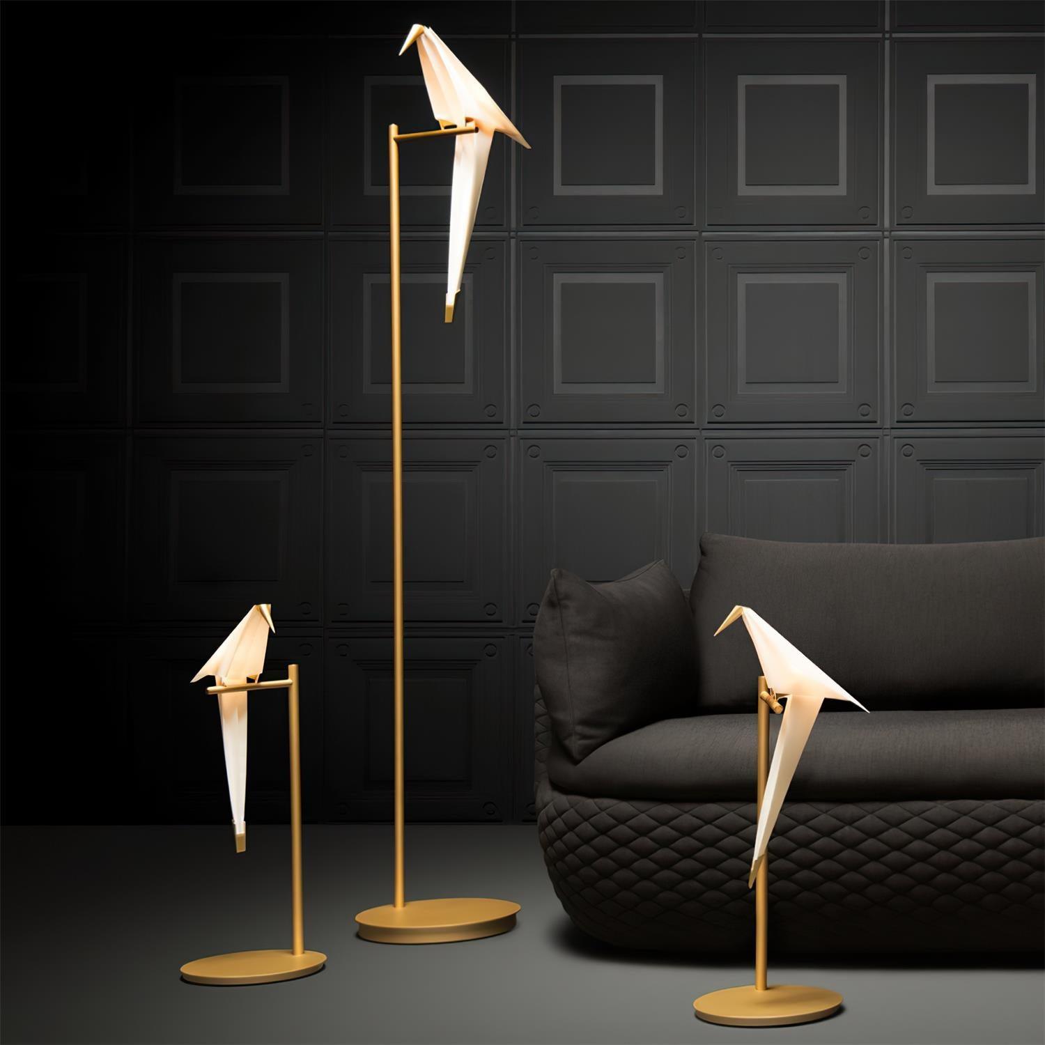 White Paper Crane Table Lamp