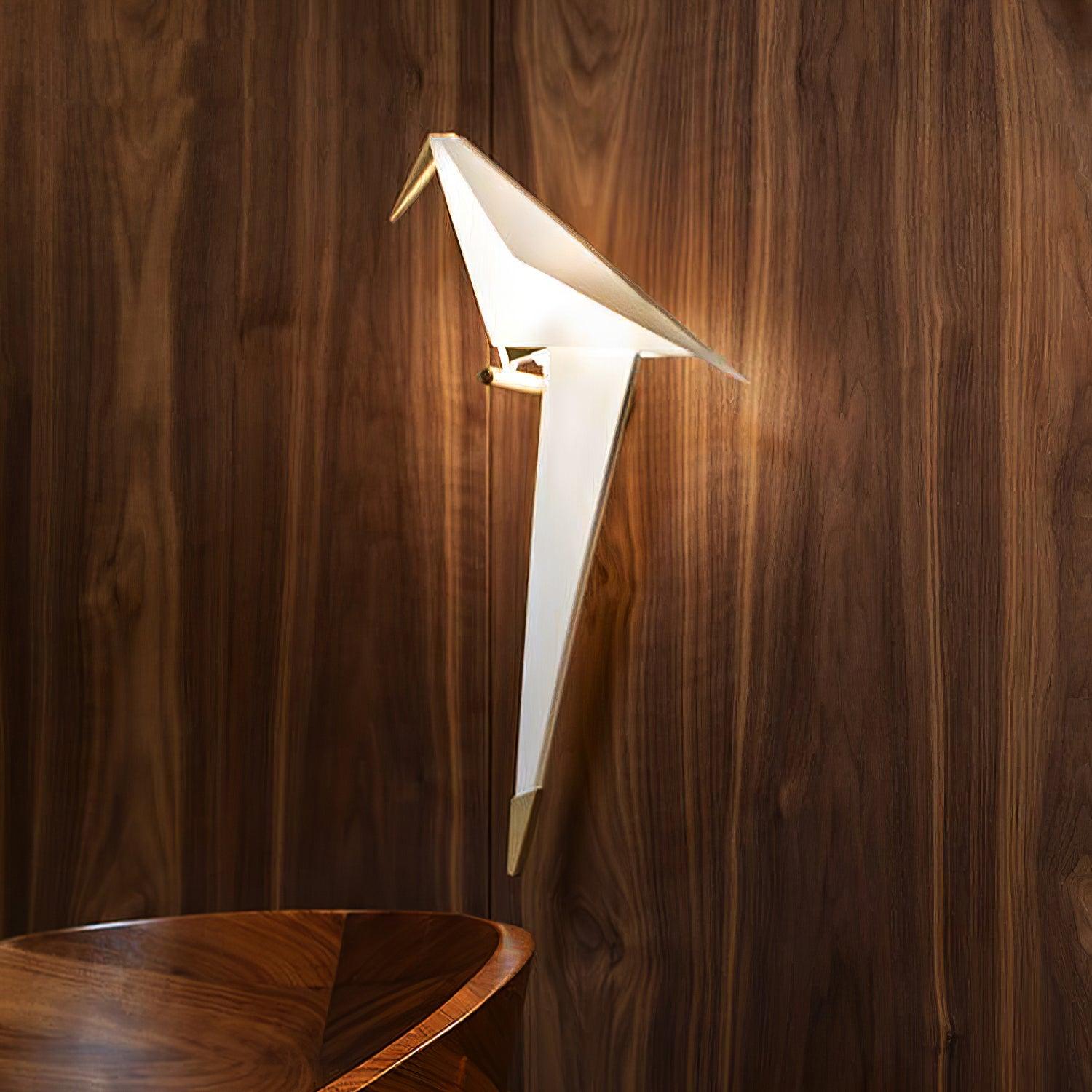 White Paper Crane Wall Lamp