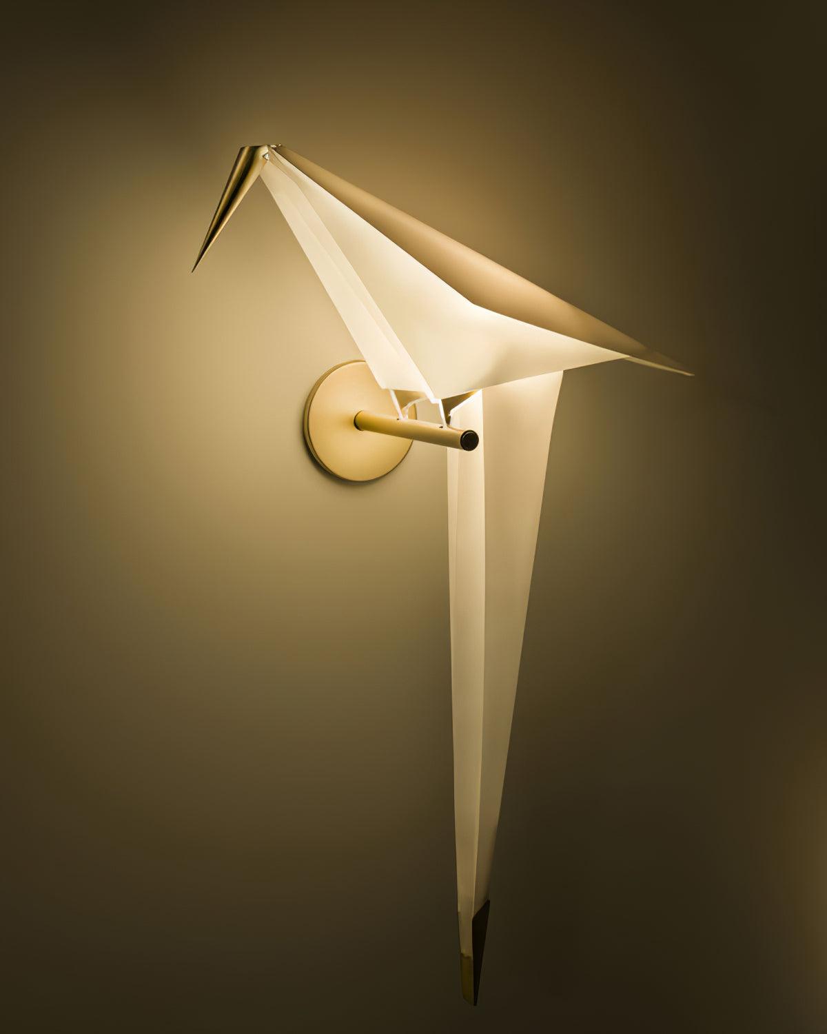 White Paper Crane Wall Lamp