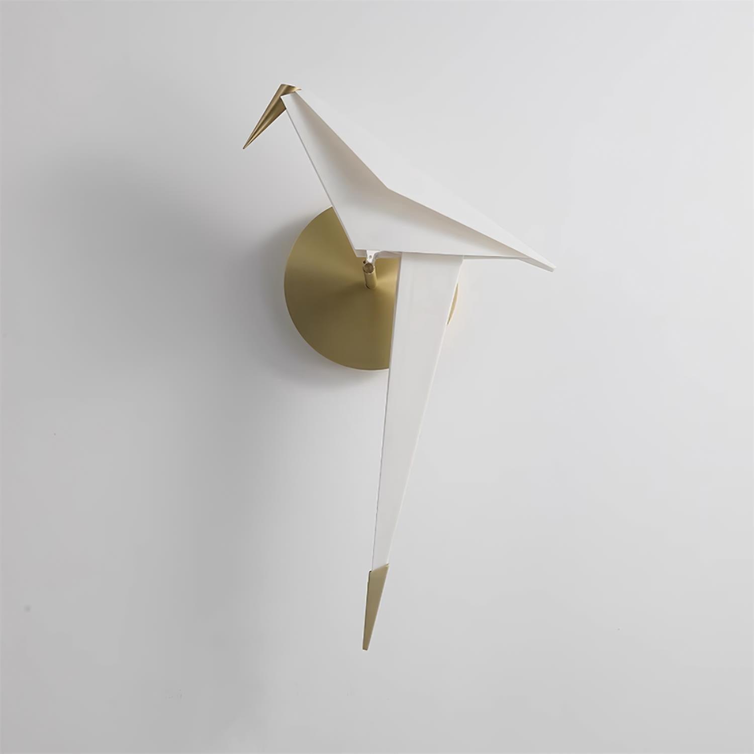 White Paper Crane Wall Lamp