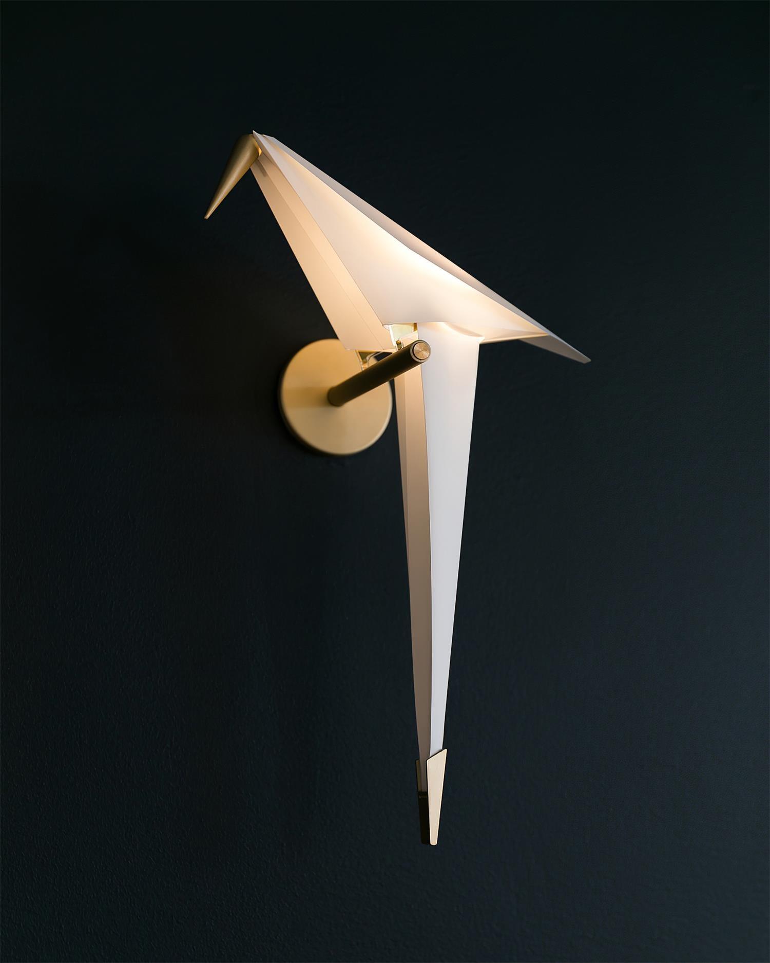 White Paper Crane Wall Lamp