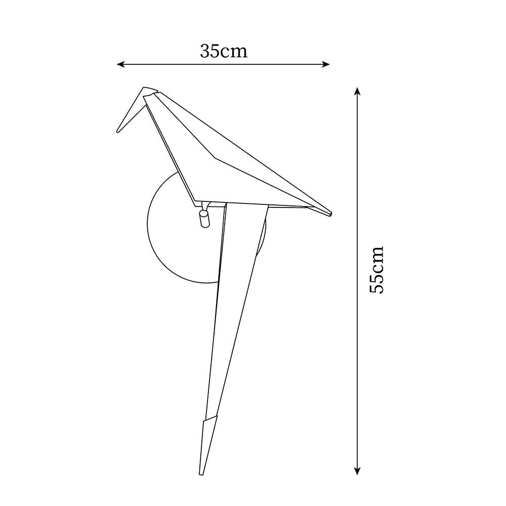 White Paper Crane Wall Lamp