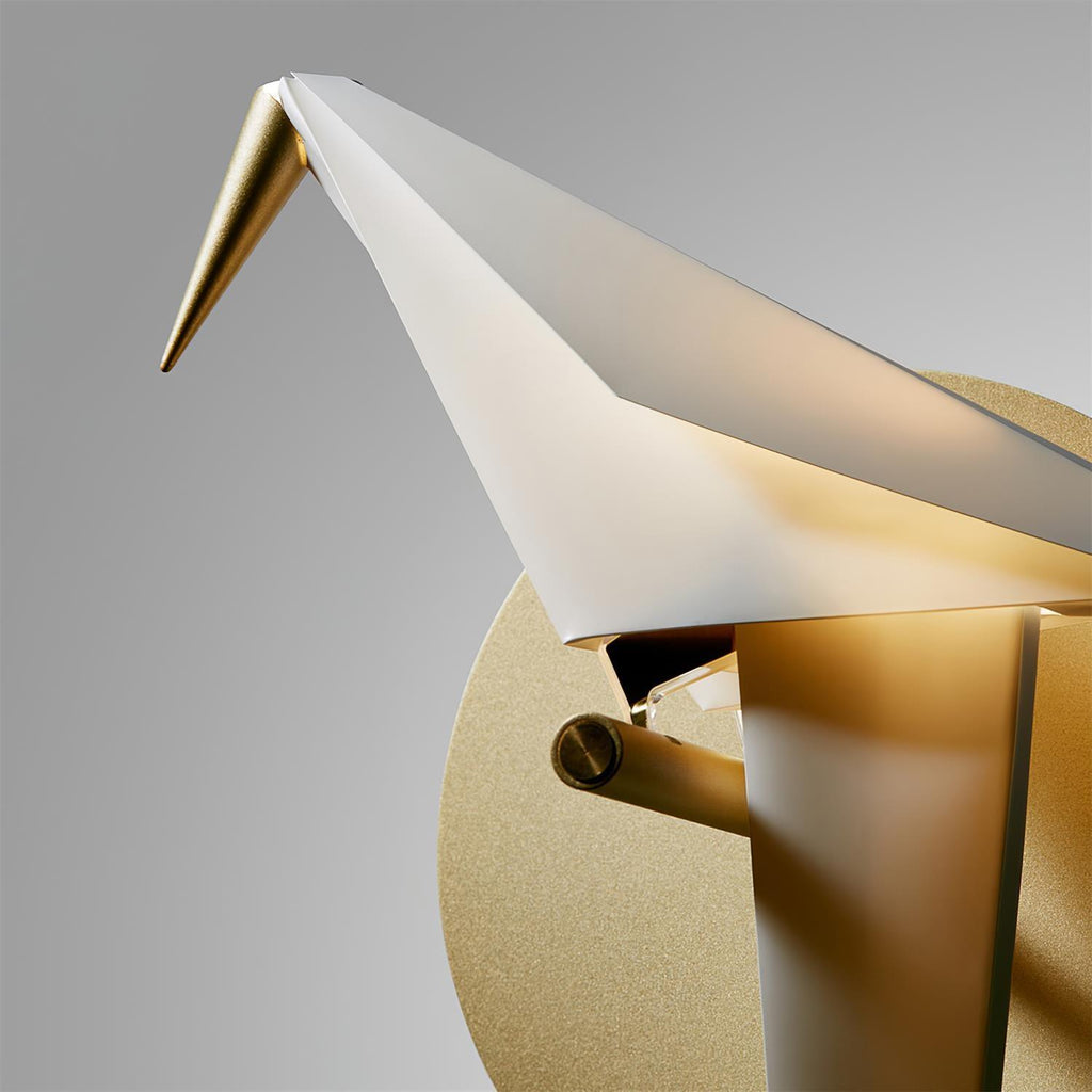 White Paper Crane Wall Lamp