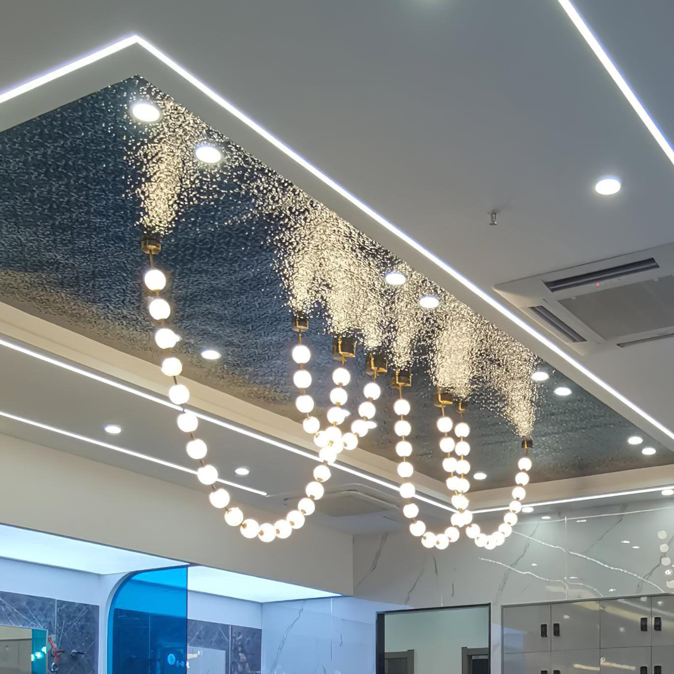Luxurious Pearl Necklace Chandelier