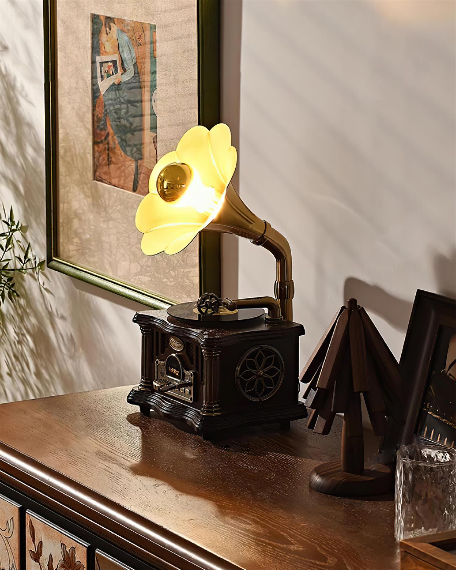 Phonograph Table Lamp