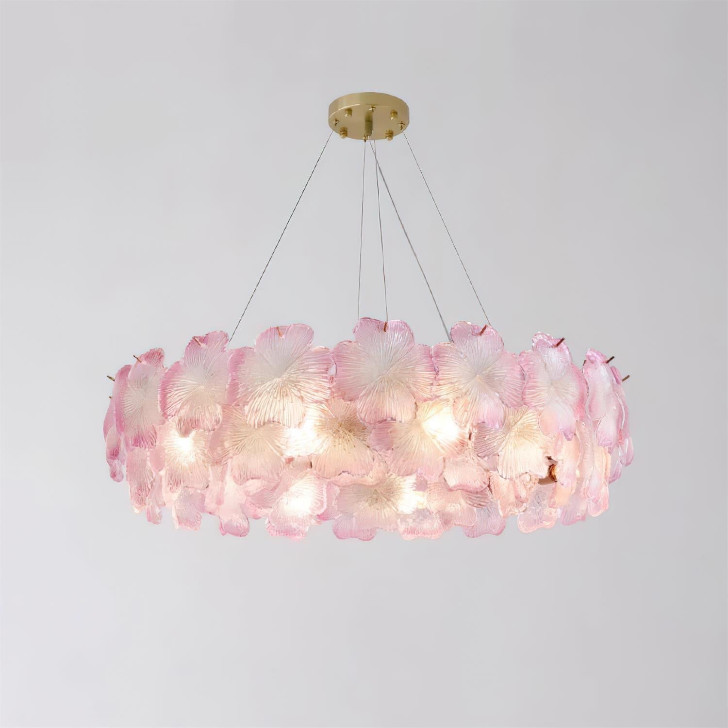 Pink Mika Chandelier